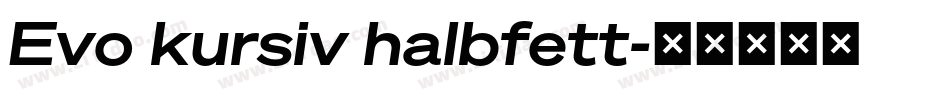 Evo kursiv halbfett字体转换